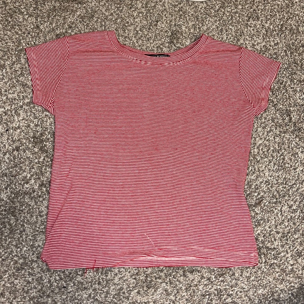 brandy melville ~ red and white striped ~ one size